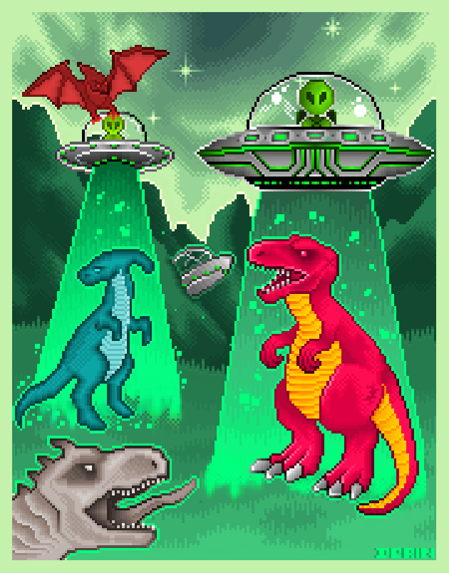 aliens meets dinosaurs 🦖🦕👽