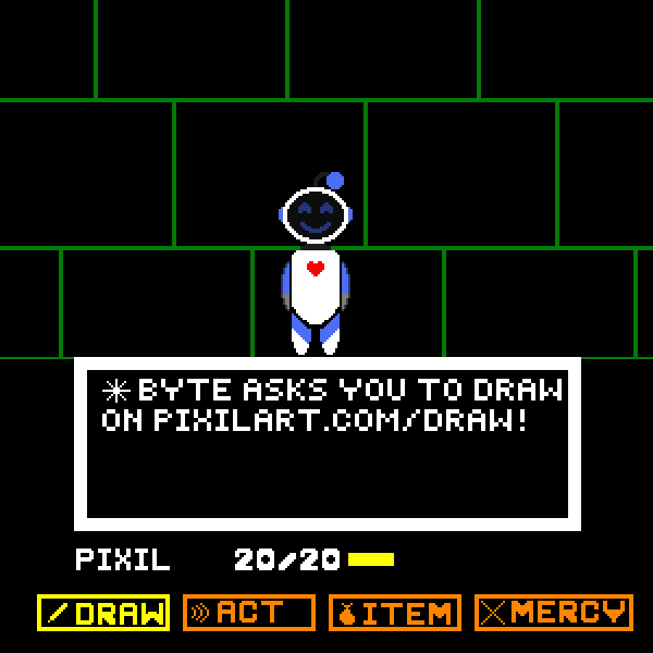 Byte if they were a mini-boss in Undertale!