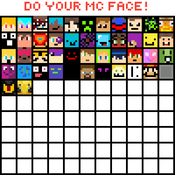 Put your minecraft face in this drawing!!!