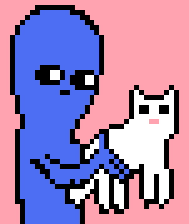 alian holding CAT!