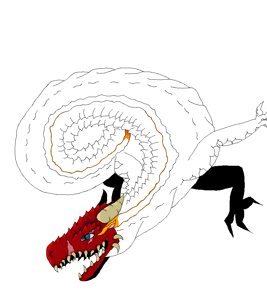Dragon of flames