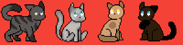 Nightear, Dawnwhisper, Shimmerpelt, Pondtail