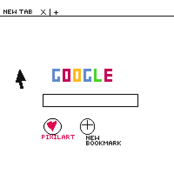 Google with pixilart