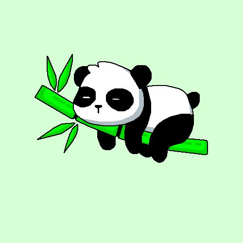 Panda with Bamboo base