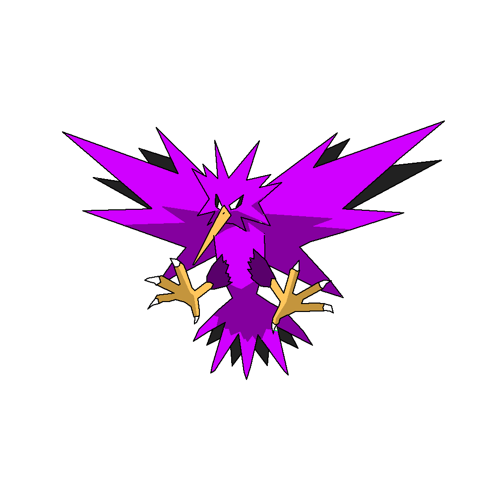 Zapdos shiny recolor Ations because his is underwellimg