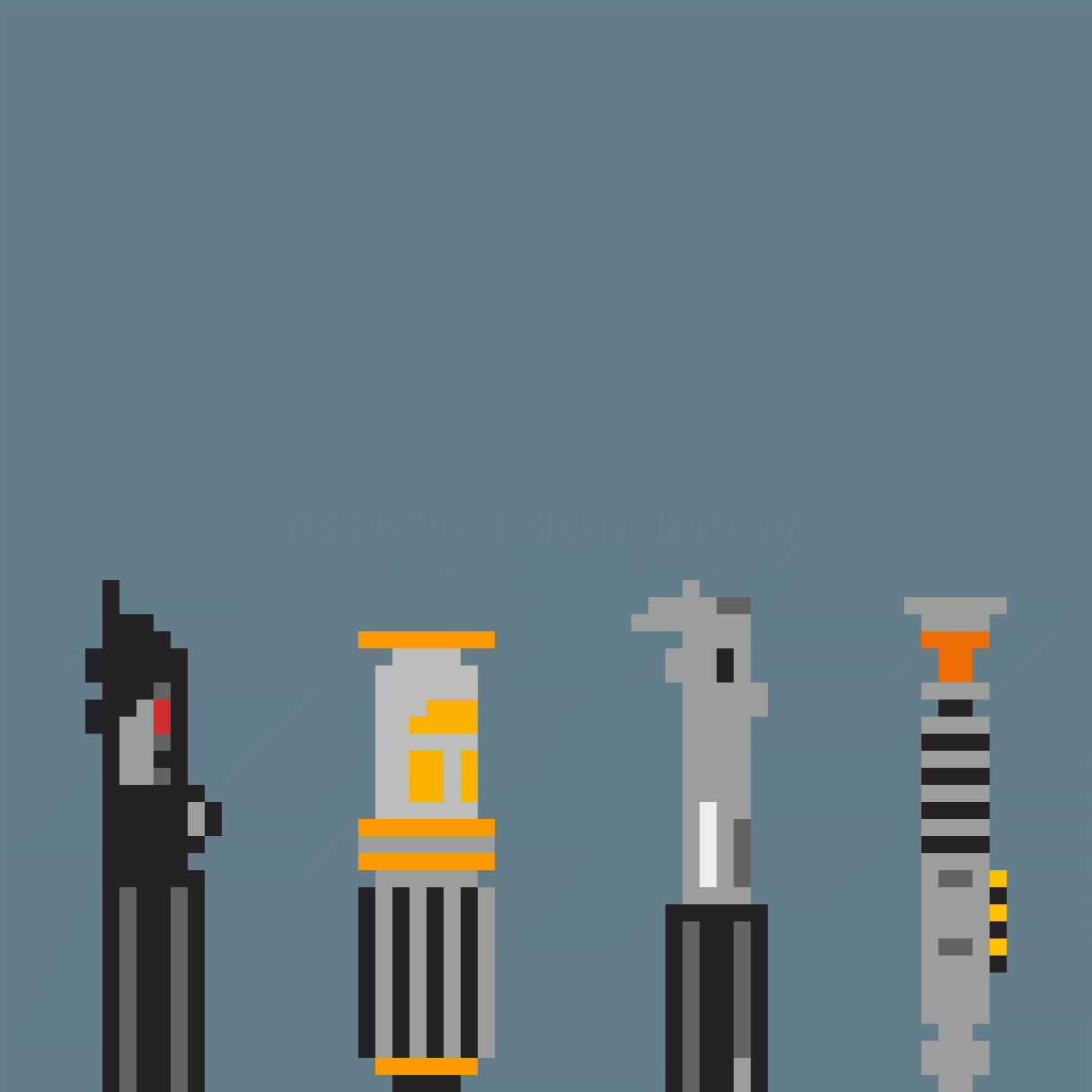 Pixilart Lightsaber ignition gif by CazTheAxolotl