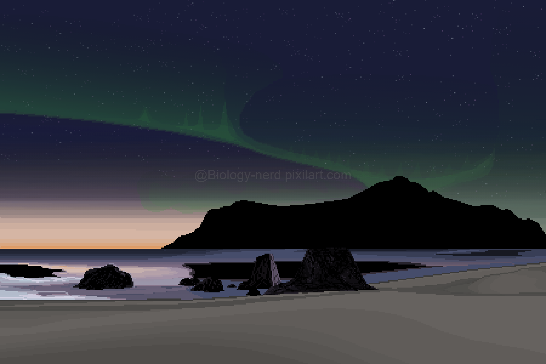 Pixilart - Aurora Borealis by Biology-nerd
