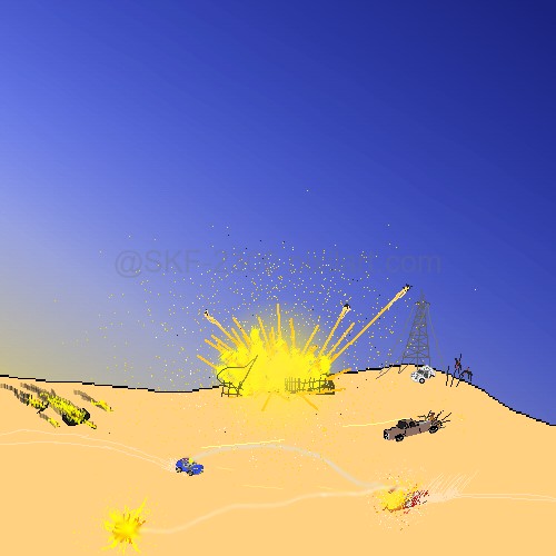 Vehicular combat scene